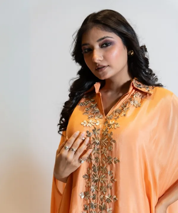 Apricot_Orange_Embroidered_Co-Ord_Set_With_Flared_Top_For_Women