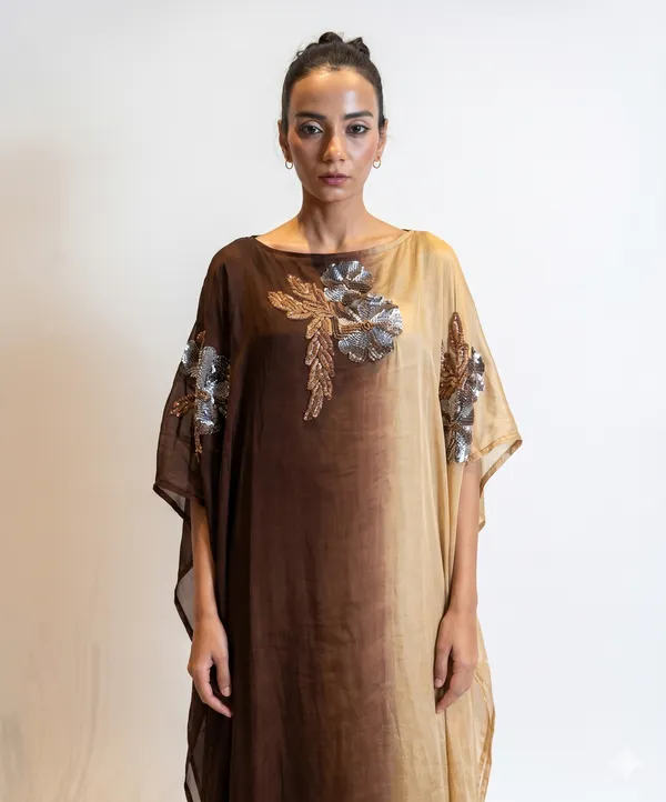 Mocha_Brown_and_Champagne_Gradient_Kaftan_Dress_For_Women