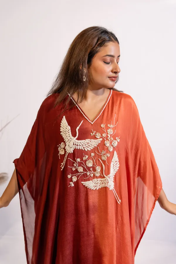 Rust_&_Red_Ombre_Shaded_Co-Ord_Set_For_Women