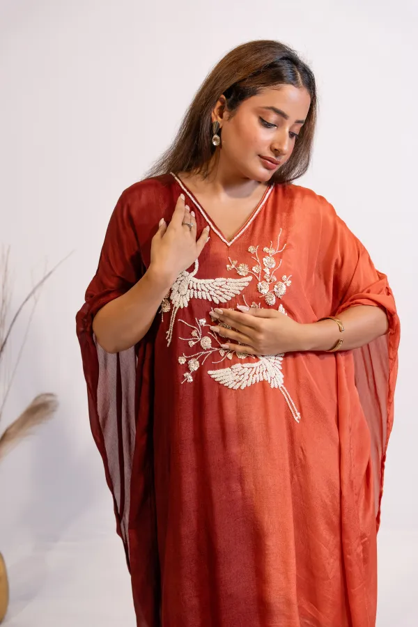 Rust_&_Red_Ombre_Shaded_Co-Ord_Set_For_Women