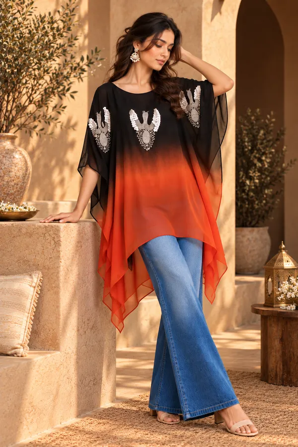 Noir_Flame_Ombre_Kaftan_Top