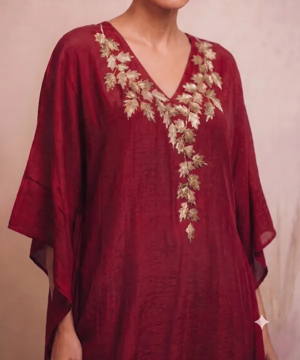 Royal_Indigo_Cape_Tunic_Kaftan_Top_For_Women