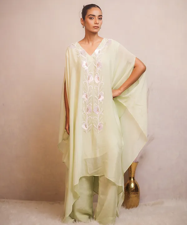 Soft_Mint_Green_Embroidered_Kaftan_Co-ord_Set