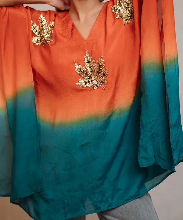 Sunset_Teal_Ombre_Kaftan_Top