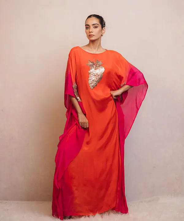 Coral_Sunset_Ombre_Kaftan_Dress