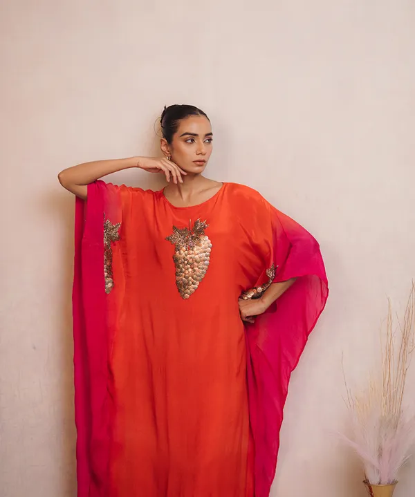 Coral_Sunset_Ombre_Kaftan_Dress