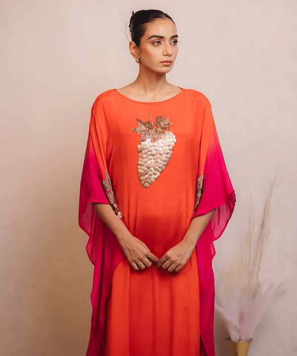 Coral_Sunset_Ombre_Kaftan_Dress