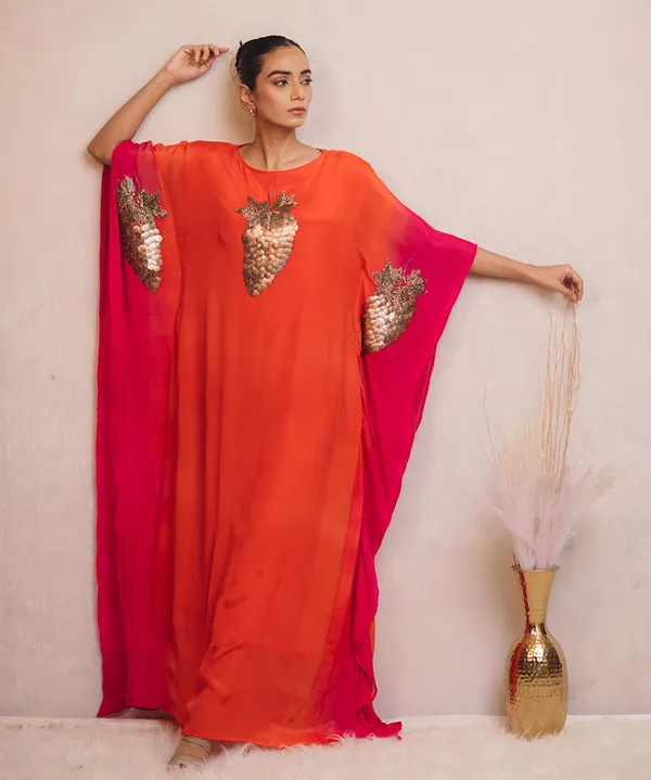 Coral_Sunset_Ombre_Kaftan_Dress