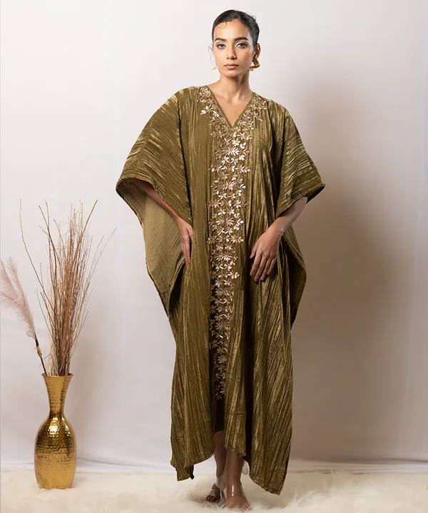 Olive_Luxe_Hand-Embellished_Velvet_Kaftan_Dress
