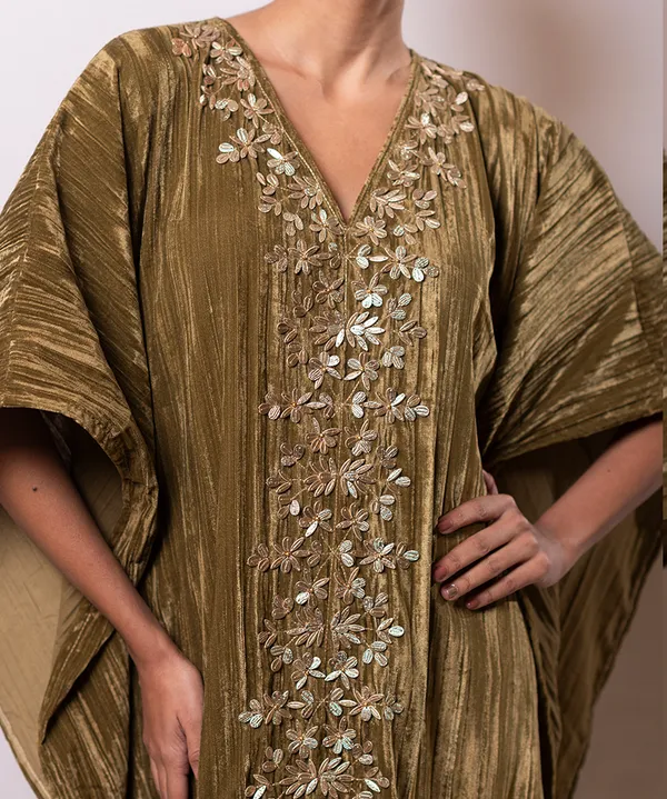 Olive_Luxe_Hand-Embellished_Velvet_Kaftan_Dress