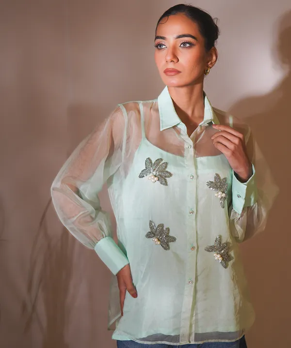 Mint_Whisper_Hand-Embellished_Organza_Shirt