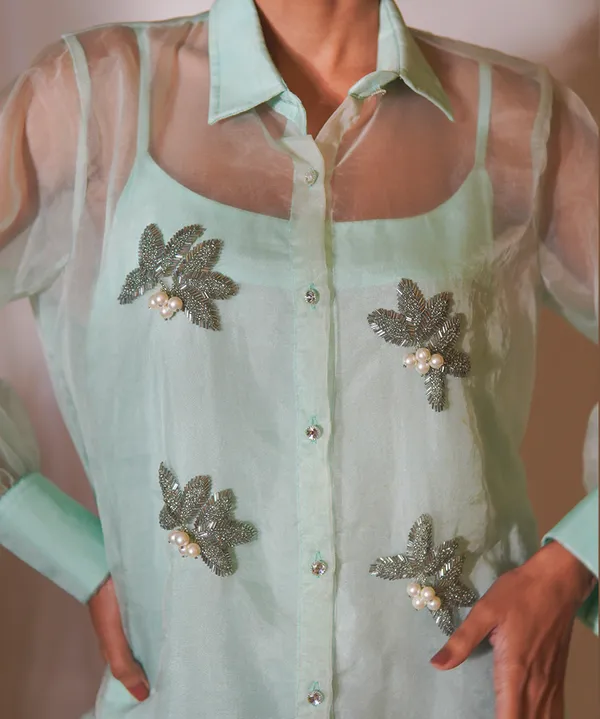Mint_Whisper_Hand-Embellished_Organza_Shirt