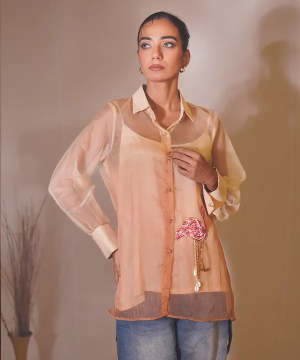 Flamingo_Whisper_Ombre_Organza_Shirt