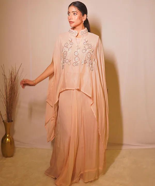 Peach_Aura_Hand-Embellished_Georgette_Co-ord_Set