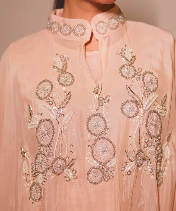 Peach_Aura_Hand-Embellished_Georgette_Co-ord_Set