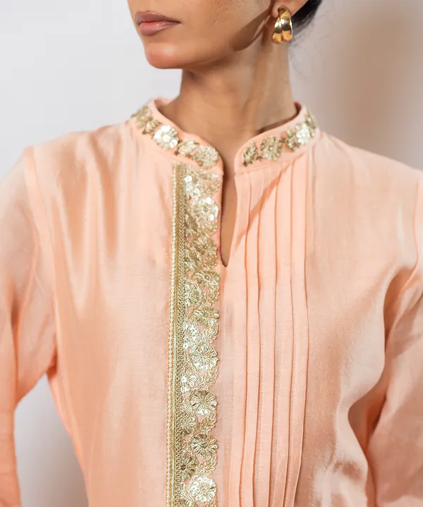 Peach_Lumi?re_Chanderi_Silk_Kurta_Set