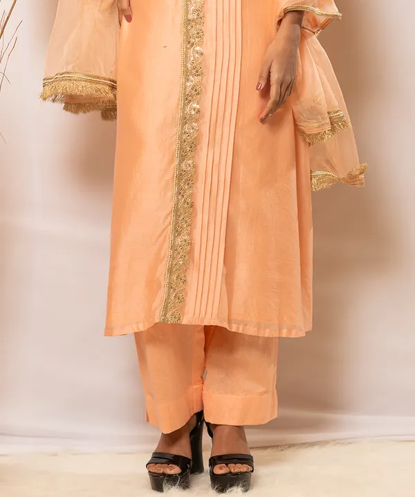Peach_Lumi?re_Chanderi_Silk_Kurta_Set