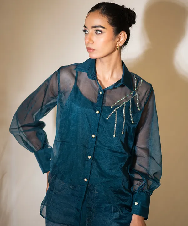 Deep_Midnight_Blue_Hand-Embellished_Organza_Shirt