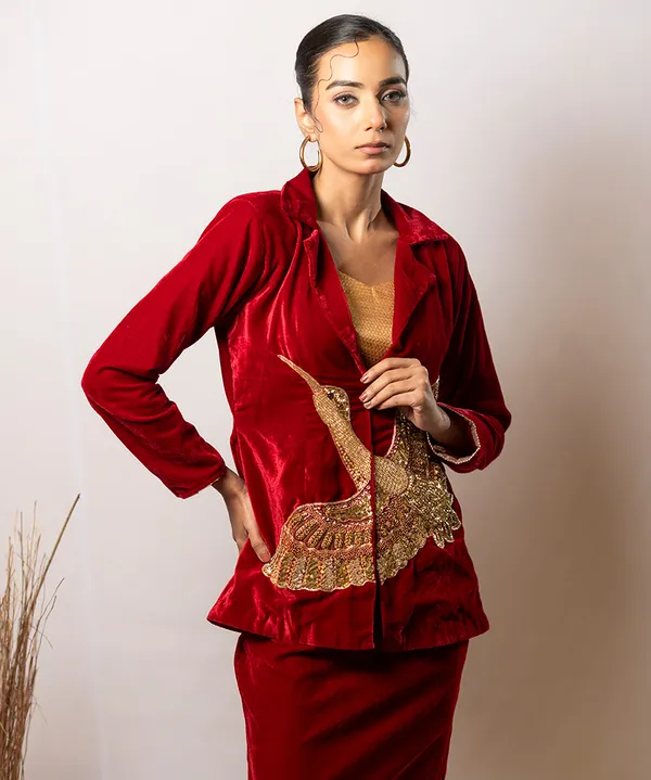 The_Crimson_Phoenix_Velvet_Co-ord_Set