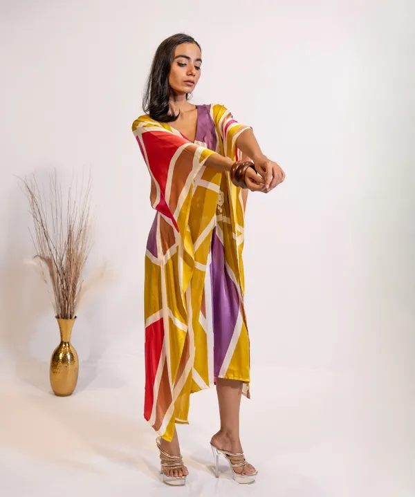 Sunshine_Splash_Abstract_Print_Kaftan_Dress_For_Women