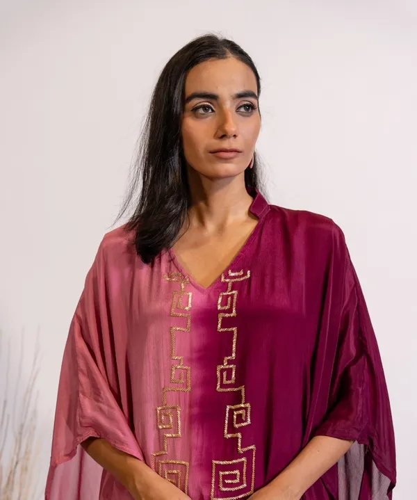 Wine_&_Rose_Ombre_Shaded_Kaftan_Dress_For_Women
