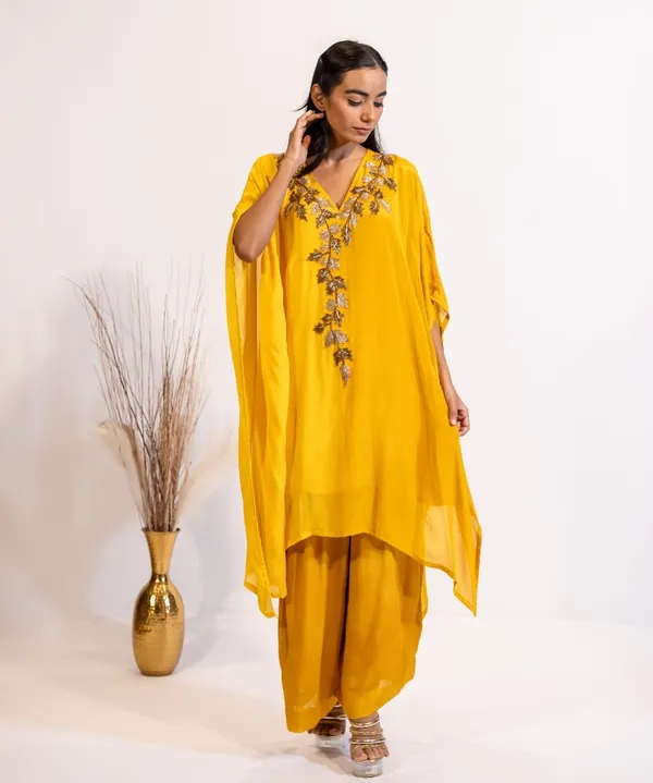 Sunlit_Mustard_Hand-Embellished_Georgette_Co-Ord_Set_For_Women