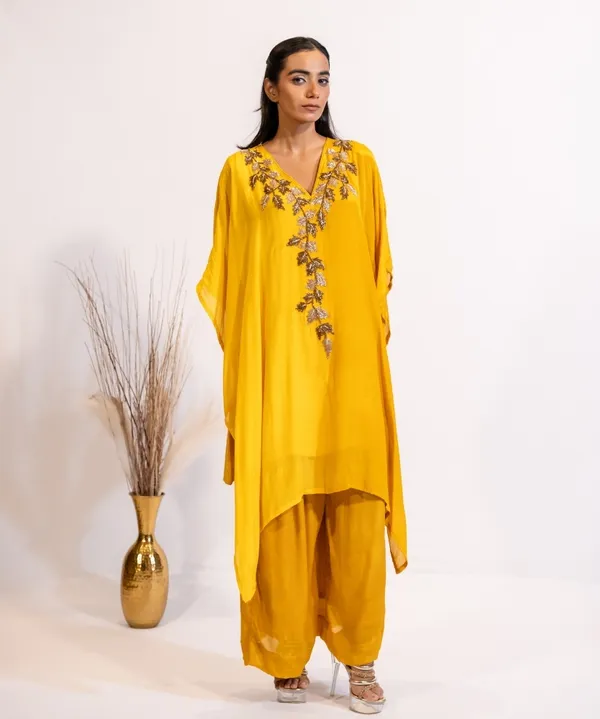 Sunlit_Mustard_Hand-Embellished_Georgette_Co-Ord_Set_For_Women