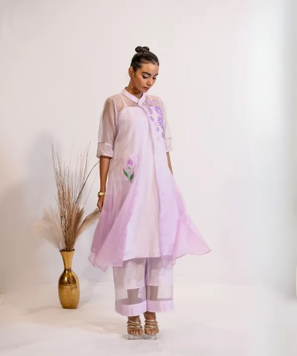 Lavender_Ombre_Shaded_Hand-Painted_Organza_Shrug_Set_For_Women
