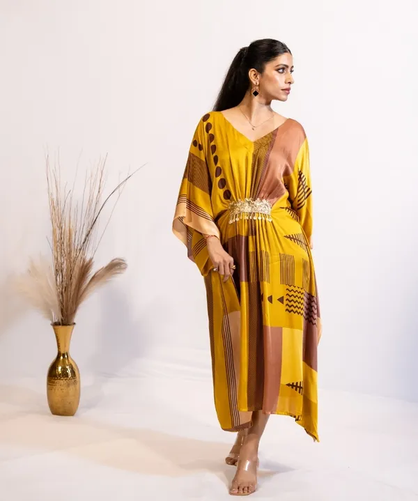 Golden_Hour_Abstract_Print_Kaftan_Dress_For_Women