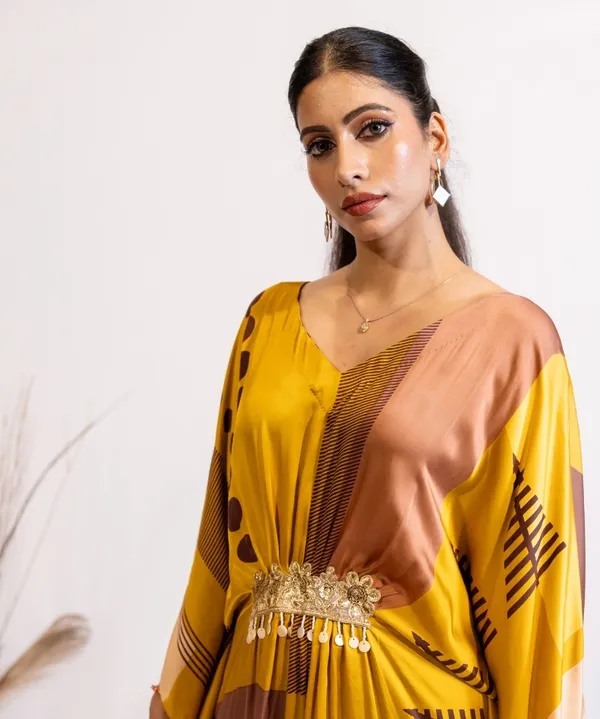 Golden_Hour_Abstract_Print_Kaftan_Dress_For_Women