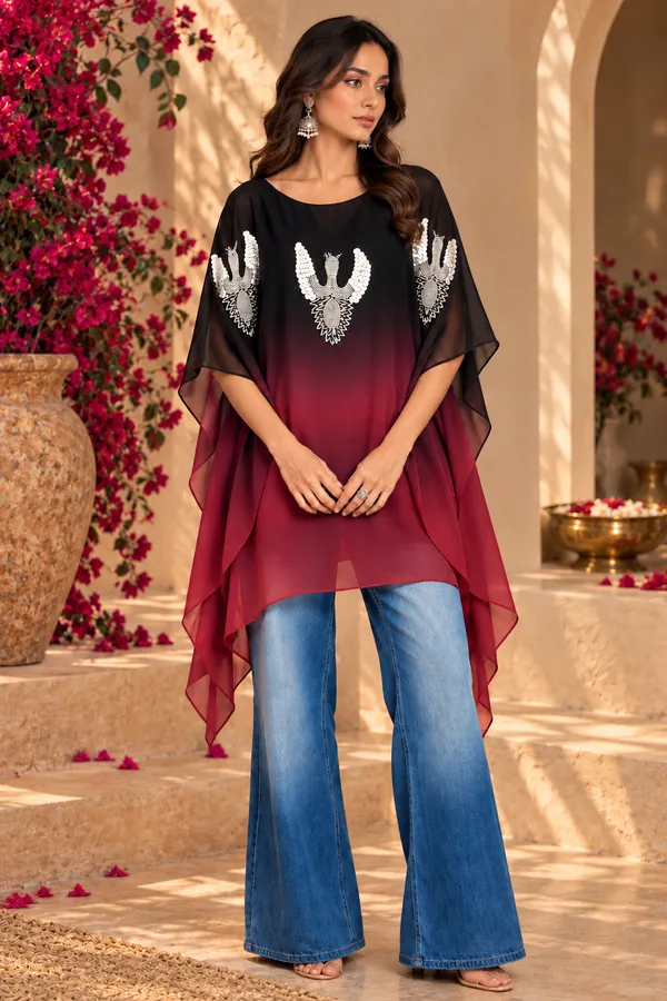 WINE_NOIR_OMBRE_KAFTAN_TOP