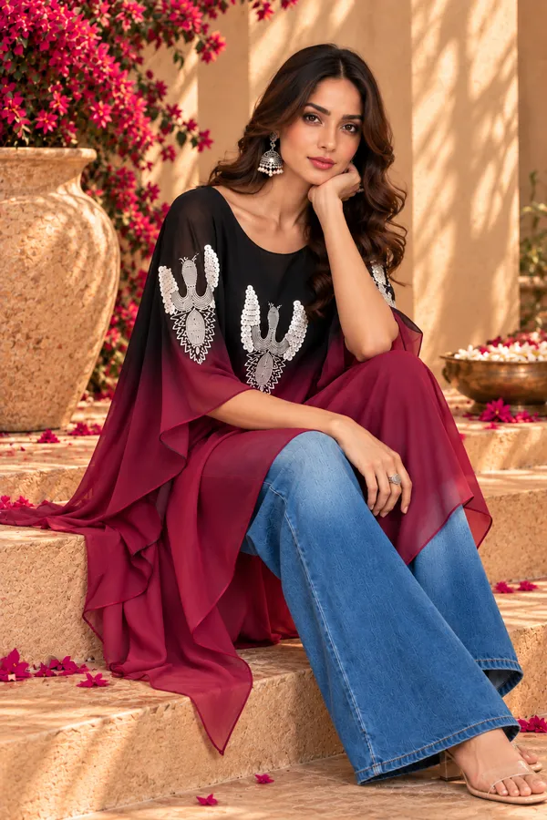 WINE_NOIR_OMBRE_KAFTAN_TOP