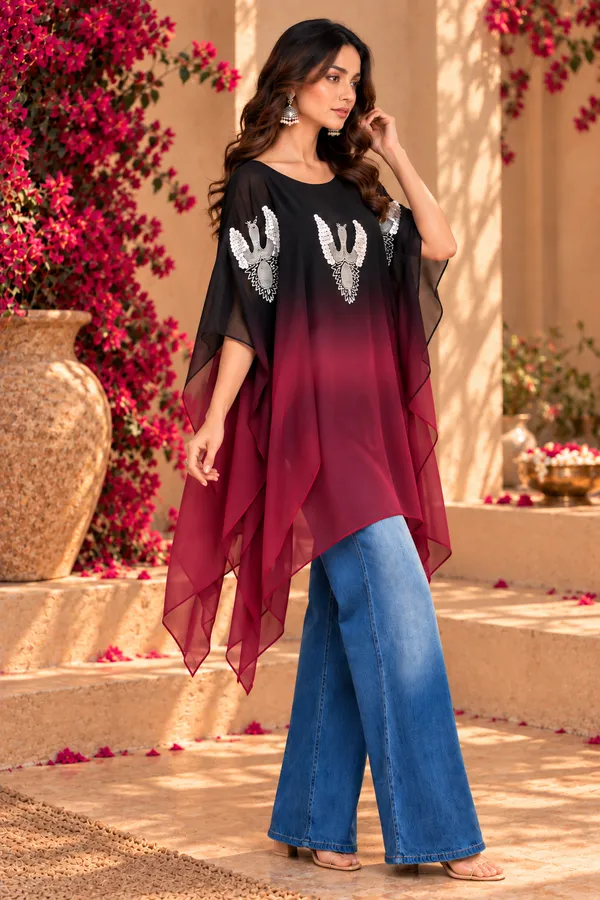 WINE_NOIR_OMBRE_KAFTAN_TOP