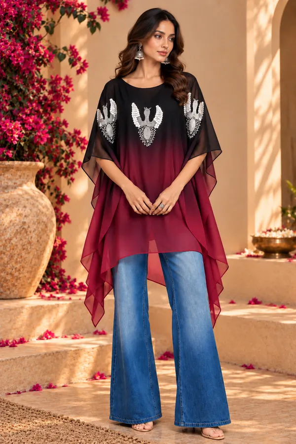 WINE_NOIR_OMBRE_KAFTAN_TOP