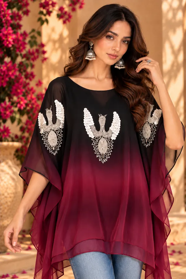 WINE_NOIR_OMBRE_KAFTAN_TOP