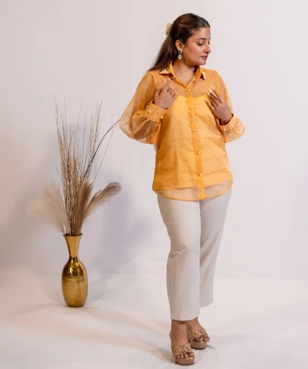 Golden_Sunrise_Organza_Shirt_With_Pearl_Embellishment_For_Women