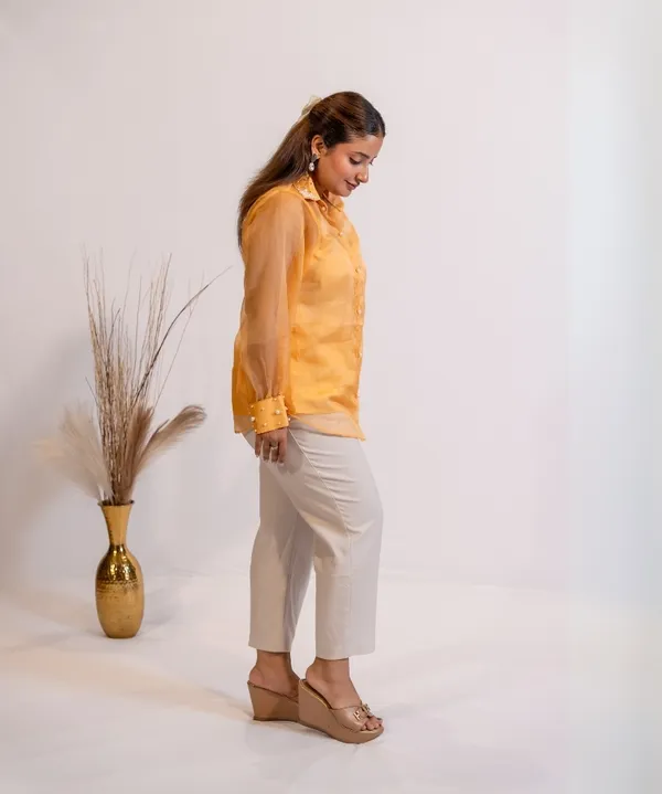 Golden_Sunrise_Organza_Shirt_With_Pearl_Embellishment_For_Women
