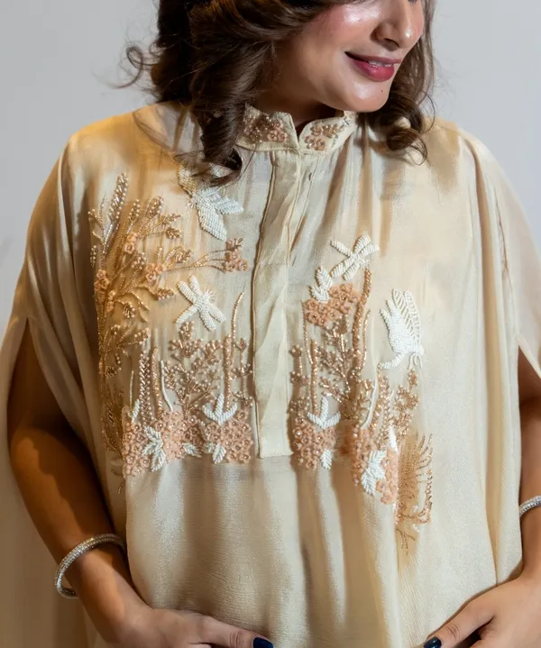 Champagne_Ivory_Hand-Embroidered_Georgette_Co-Ord_Set_For_Women