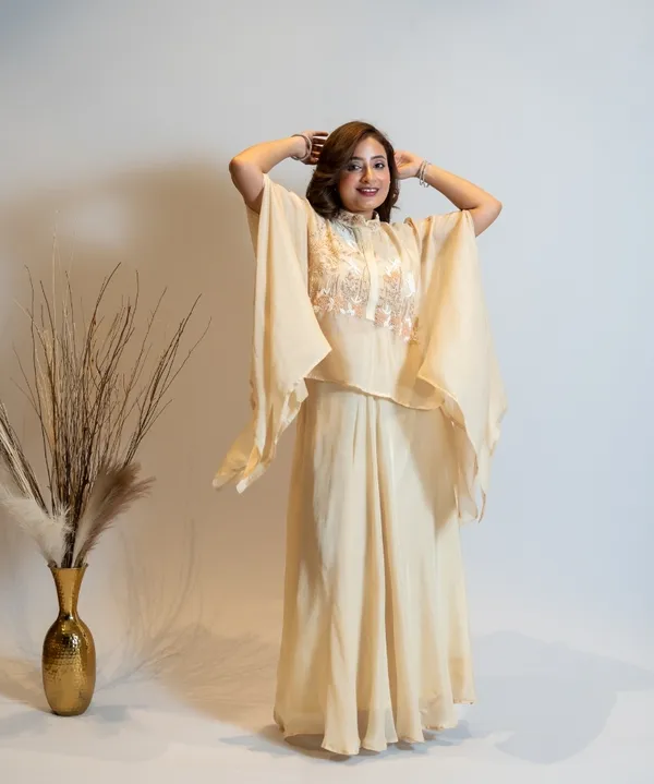 Champagne_Ivory_Hand-Embroidered_Georgette_Co-Ord_Set_For_Women