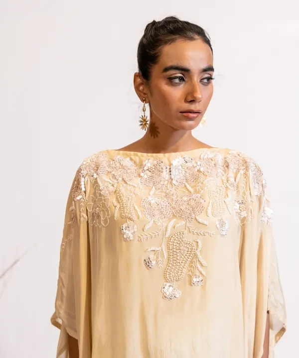 Champagne_Glow_Hand-Embellished_Georgette_Kaftan_For_Women