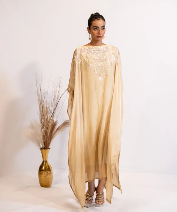 Champagne_Glow_Hand-Embellished_Georgette_Kaftan_For_Women