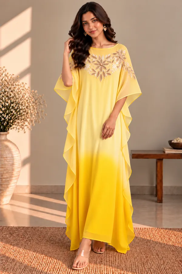 Yellow_Ombre_Shaded_Kaftan_Dress_For_Women_