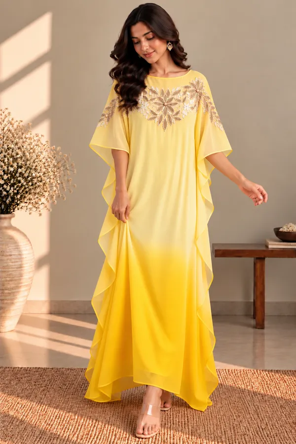 Yellow_Ombre_Shaded_Kaftan_Dress_For_Women_