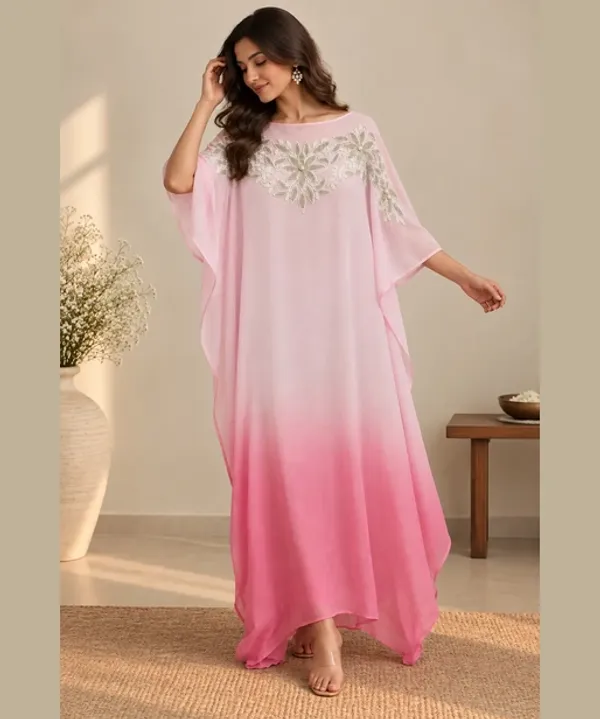 Elegant_Pink_Floral_Embroidered_Kaftan_Dress_For_Women