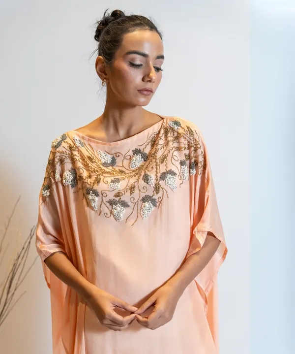 Coral_Peach_Ombre_Embellished_Kaftan_Dress_For_Women