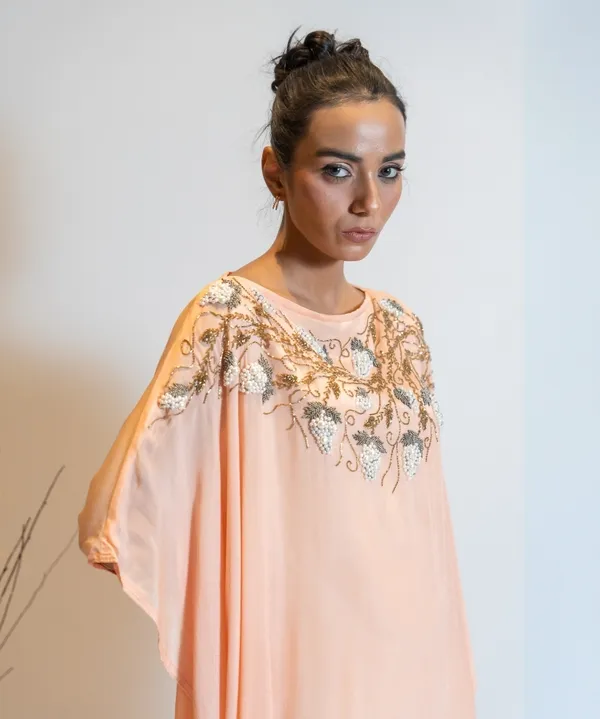 Coral_Peach_Ombre_Embellished_Kaftan_Dress_For_Women