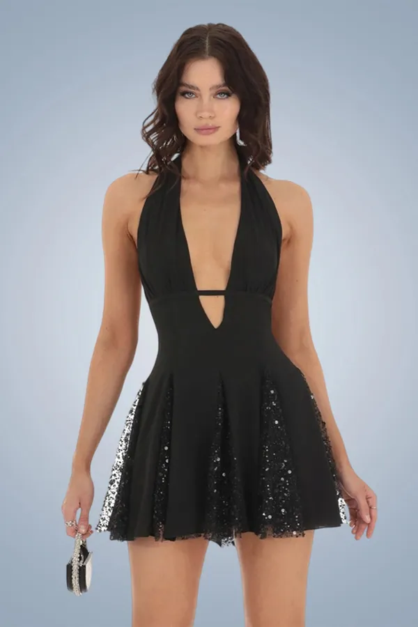 Black_Halterneck_Backless_Sequin_Mini_Dress