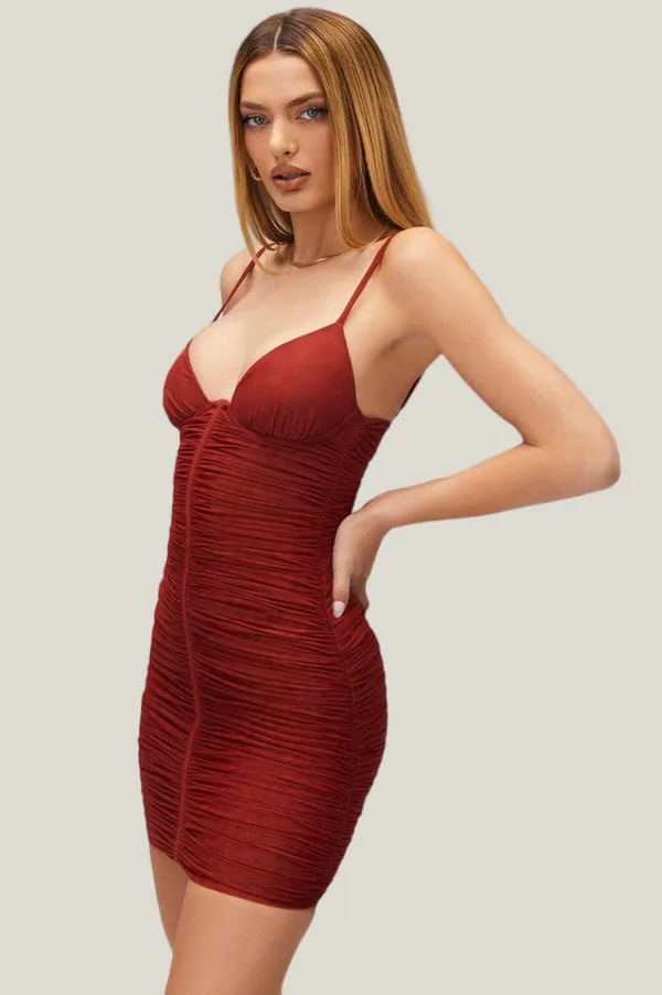 Cassey_Luxe_Spaghetti_Strap_Deep_Neck_Mesh_Short_Dress
