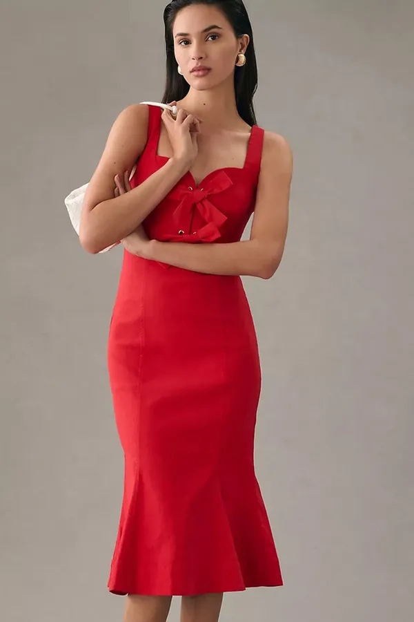 Du_Luxe_Red_Bow_Tie_Midi_Dress