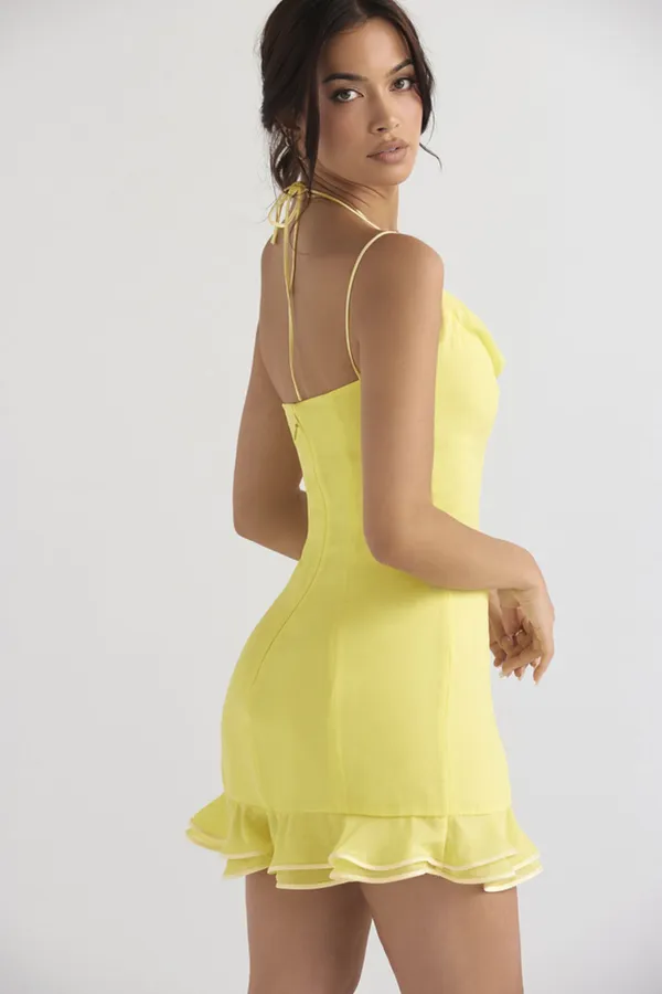 Hahn_Spaghetti_Strap_Striped_Cowl_Neck_Ruffled_Bodycon_Dress